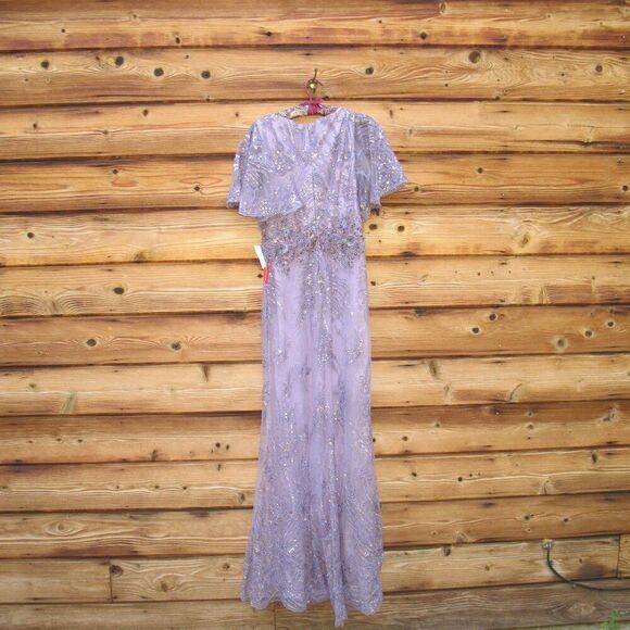 Mac Duggal $798 67493 Womens VINTAGE FLUTTER SLEEVE EVENING GOWN Dress - Picture 10 of 16